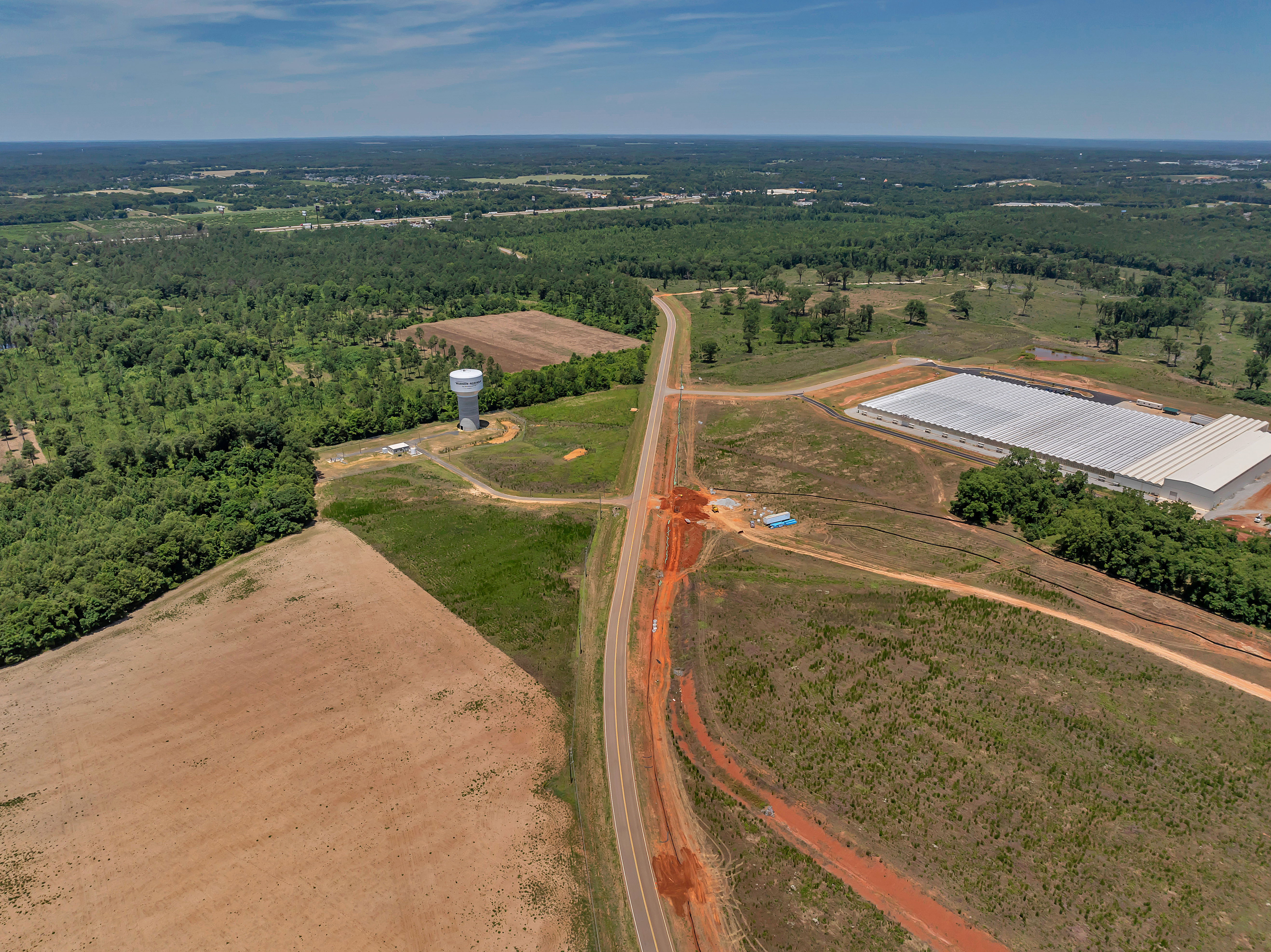 Local Bounti and new City of Warner Robins water tower